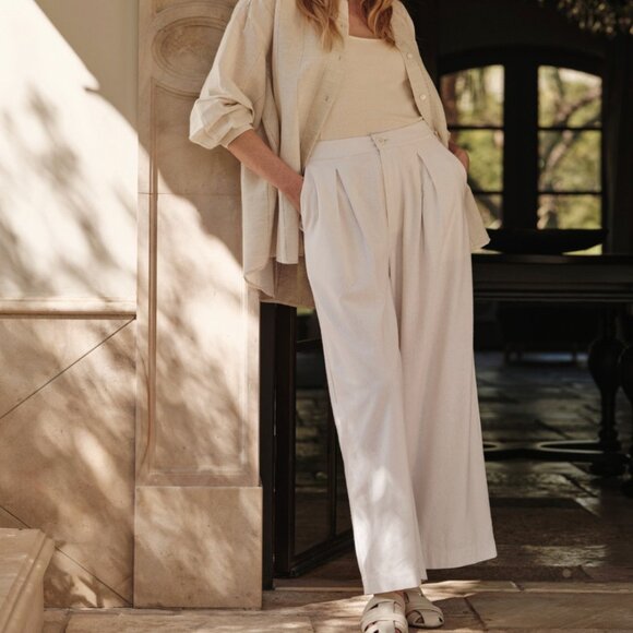 Jenni Kayne Relaxed Trouser (Ivory)